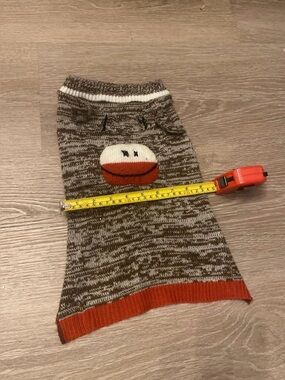 Sock monkey dog sweater